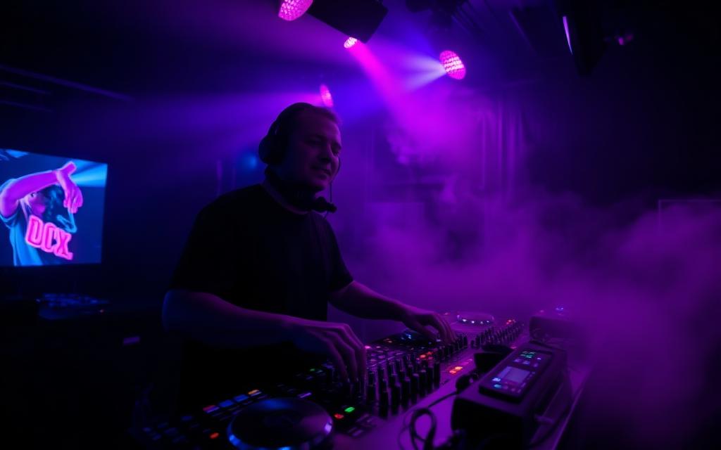 DJ Nova trabalhando em um evento